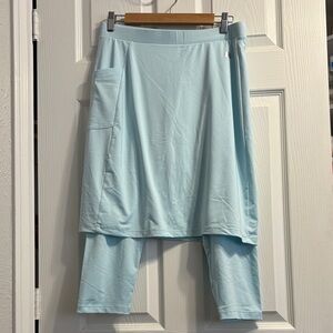 SNOGA SKIRT Light Blue Skirt with Attached Leggings